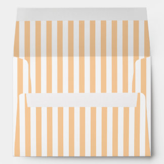 Pastel Peach and White Stripe Envelope