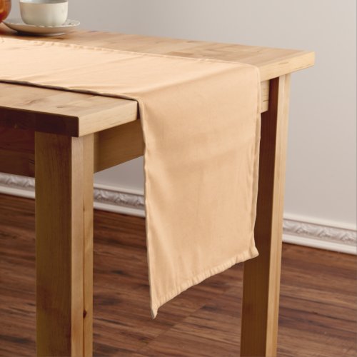 Pastel Peach Orange Solid Color Template Elegant Short Table Runner