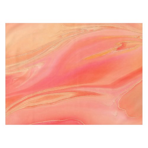 Pastel peach pink abstract tablecloth