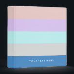 pastel peach purple mint grey blue color block binder<br><div class="desc">Modern and summer pastel peach purple mint grey and blue color block design.</div>