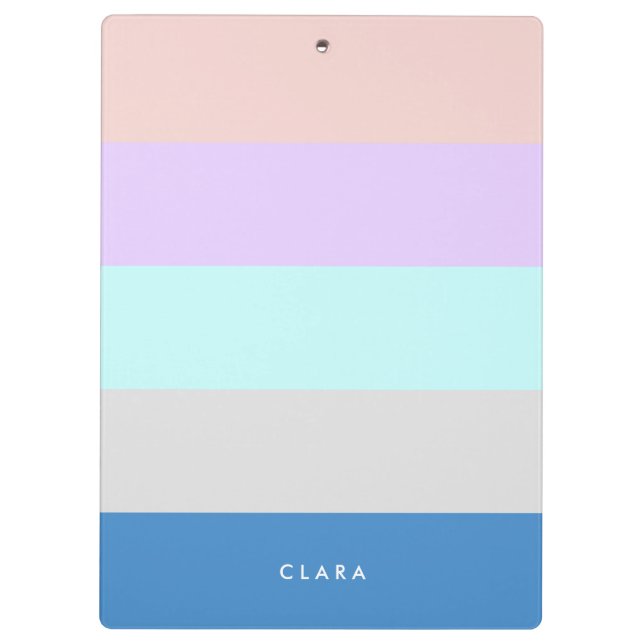 pastel peach purple mint grey blue color block clipboard (Back)