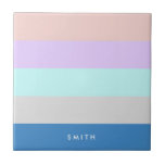 pastel peach purple mint grey blue color block tile<br><div class="desc">Modern and summer pastel peach purple mint grey and blue color block design.</div>
