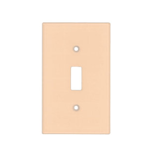 Pastel Peach Solid Color Classic Elegant Light Switch Cover