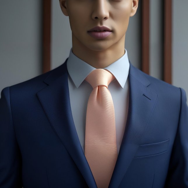 Pastel peach - solid color  neck tie (Creator Uploaded)