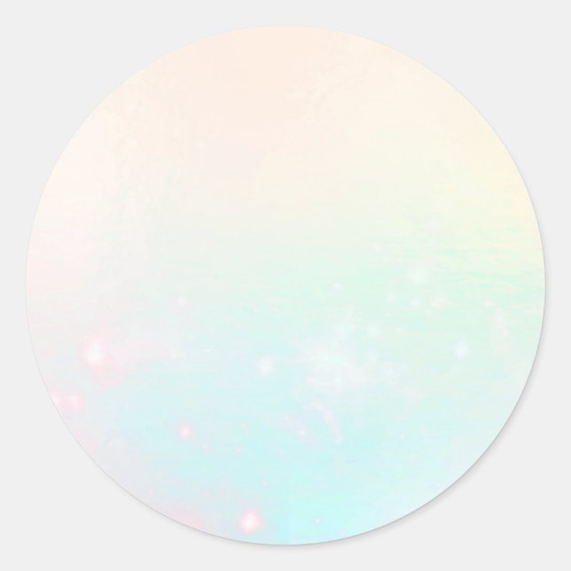 pastel peach turquoise classic round sticker (Front)