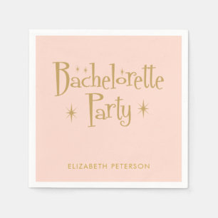 Pastel Peachy Retro Bachelorette Napkins