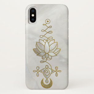 Pastel Pearl Unalome Lotus Symbol iPhone X Case