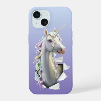 Pastel Pearl Unicorn Iphone 15 Case by FantasyCases at Zazzle