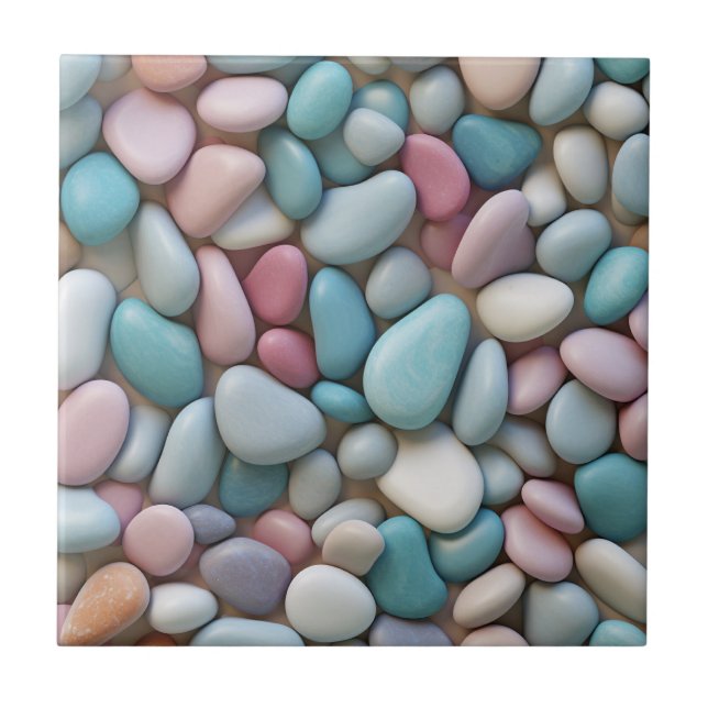 Pastel Pebbles Ceramic Tile (Front)