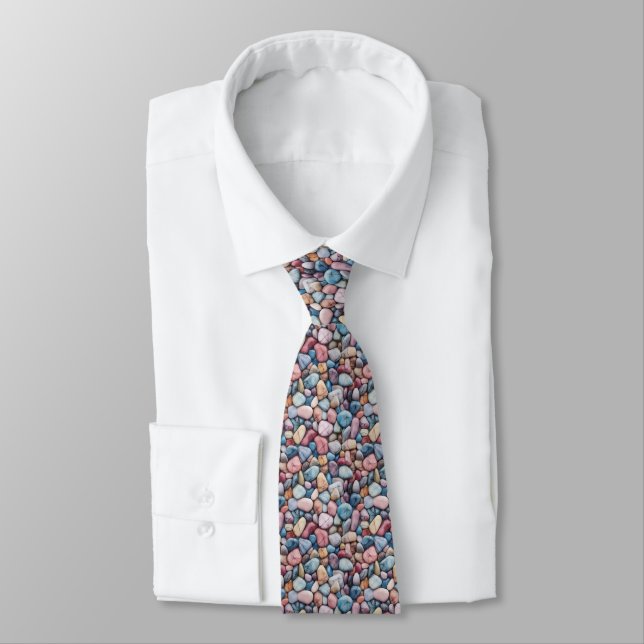 Pastel Pebbles Neck Tie (Tied)