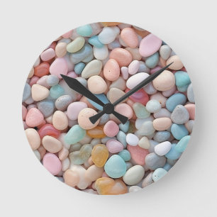 Pastel Pebbles Wall Clock