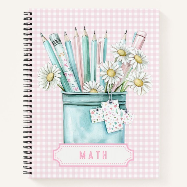Pastel Pencils | Math Notebook (Front)