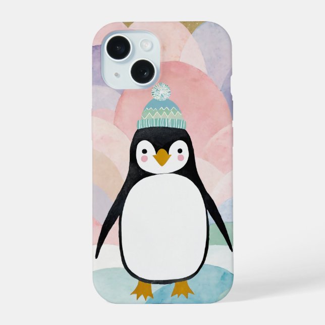 Pastel Penguin Peak Iphone Case (Back)