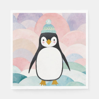 Pastel Penguin Peak Napkins