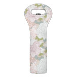Pastel Peony &amp; Butterfly Flower Pattern Wine Bag