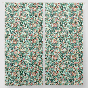 Pastel Peony Tulip Crocus William Morris Pattern Blackout Curtains