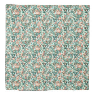 Pastel Peony Tulip Crocus William Morris Pattern Duvet Cover