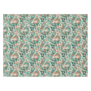 Pastel Peony Tulip Crocus William Morris Pattern Tablecloth