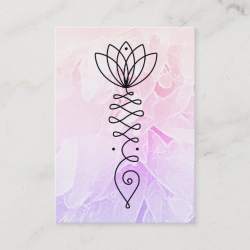  Pastel Peony Yoga Massage Reiki Lotus Healer Business Card