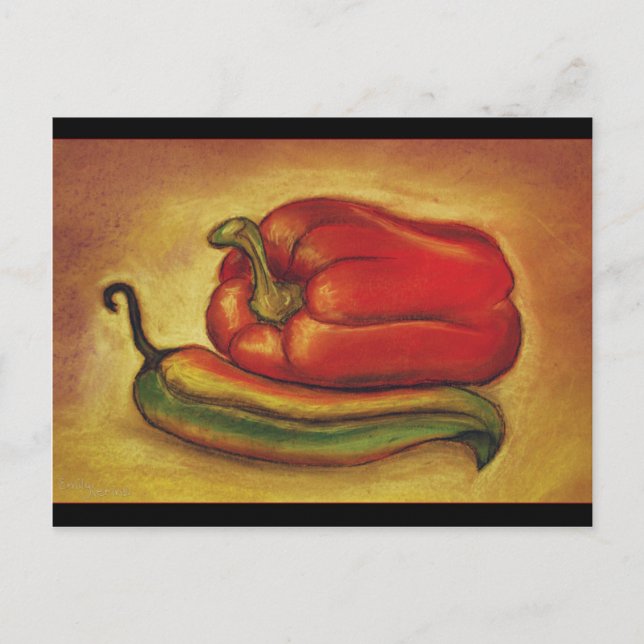 Pastel Peppers Postcard (Front)
