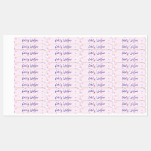 Pastel Periwinkle Mermaid Princess Seashells Pearl Kids' Labels