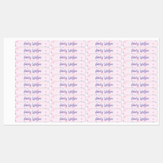 Pastel Periwinkle Mermaid Princess Seashells Pearl Kids' Labels
