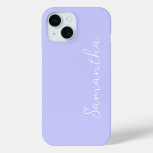 Pastel Periwinkle Personalized iPhone 15 Case