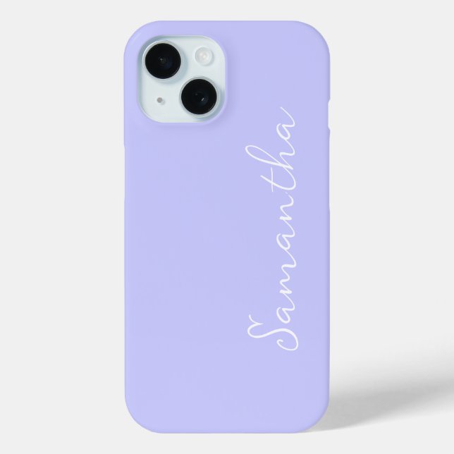 Pastel Periwinkle Personalized Case-Mate iPhone Case (Back)