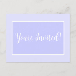 Pastel Periwinkle Purple Invitation Postcard