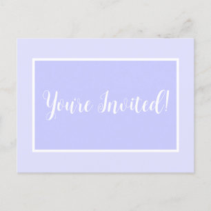 Pastel Periwinkle Purple Invitation Postcard