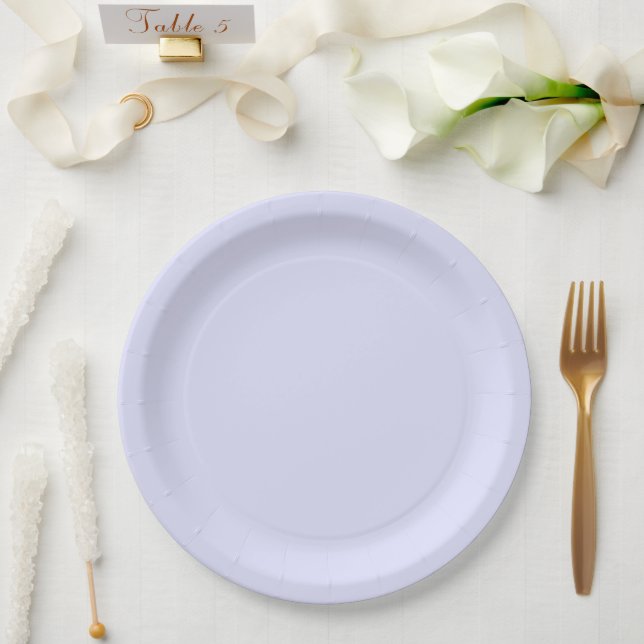 Pastel Periwinkle Purple Paper Plates (Wedding)