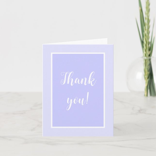 Pastel Periwinkle Purple Thank You Notes (Front)
