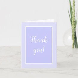Pastel Periwinkle Purple Thank You Notes