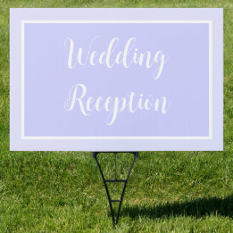 Pastel Periwinkle Purple Wedding Yard Sign
