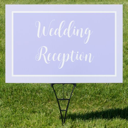 Pastel Periwinkle Purple Wedding Yard Sign