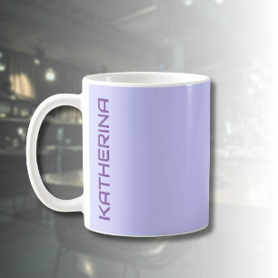 Pastel Periwinkle Solid Color Personalized  Coffee Mug