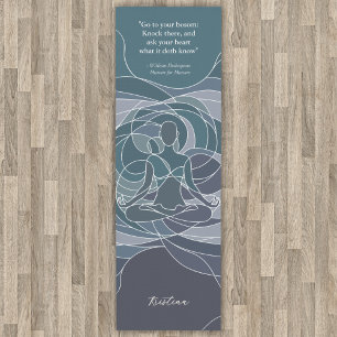 Pastel Personalized Modern Elegant Quote Yoga Mat