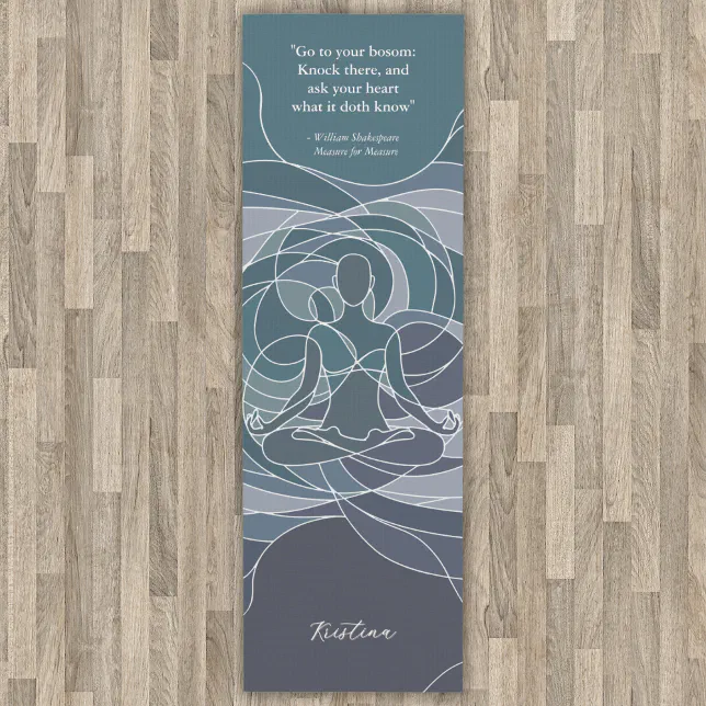 Pastel Personalized Modern Elegant Quote  Yoga Mat