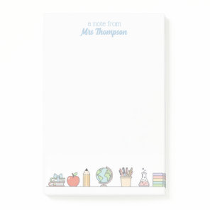 Pastel Personalized Teacher Writing Post-it Notes