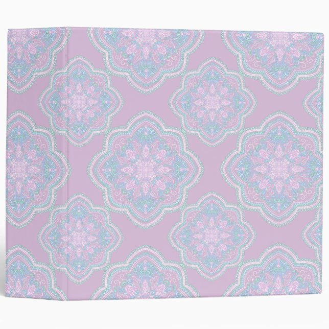 Pastel Petal Harmony 3 Ring Binder (Front/Spine)