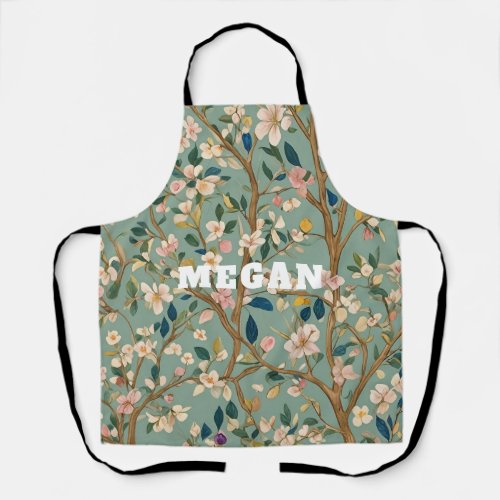 Pastel Petals A Floral Symphony Apron