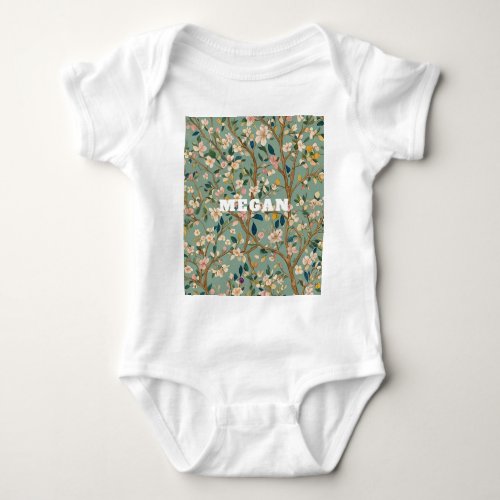 Pastel Petals A Floral Symphony Baby Bodysuit