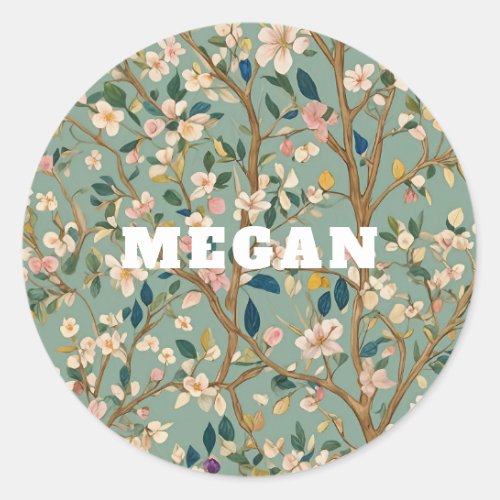 Pastel Petals A Floral Symphony Classic Round Sticker