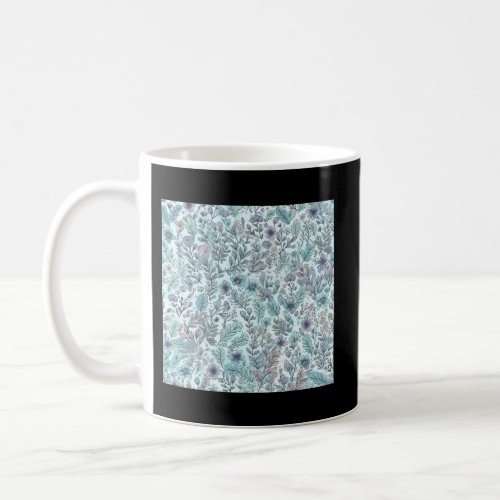 Pastel Petals Delicate Blue Flowers Seamless Patte Coffee Mug