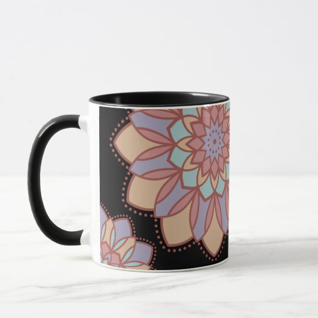Pastel Petals Mandala Mug (Left)