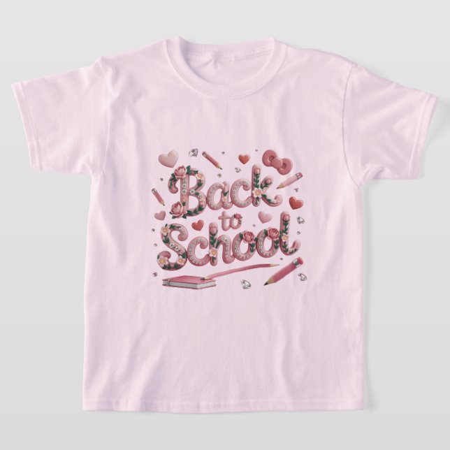 Pastel Petals & School Days Tee - A Dreamy Back-to (Laydown)