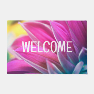 Pastel Petals Welcome Mat