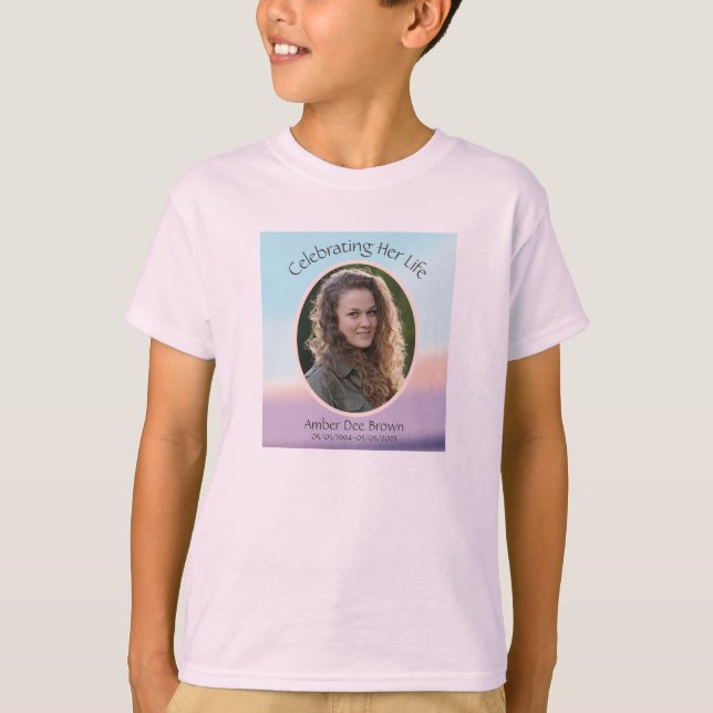 Pastel Photo Funeral Kid's T-Shirt (Front)