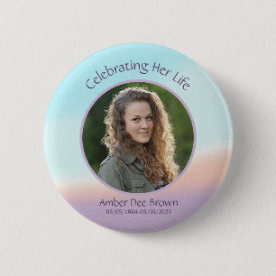 Pastel Photo Life Celebration Button