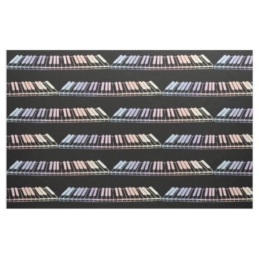 Pastel Piano Keys Fabric